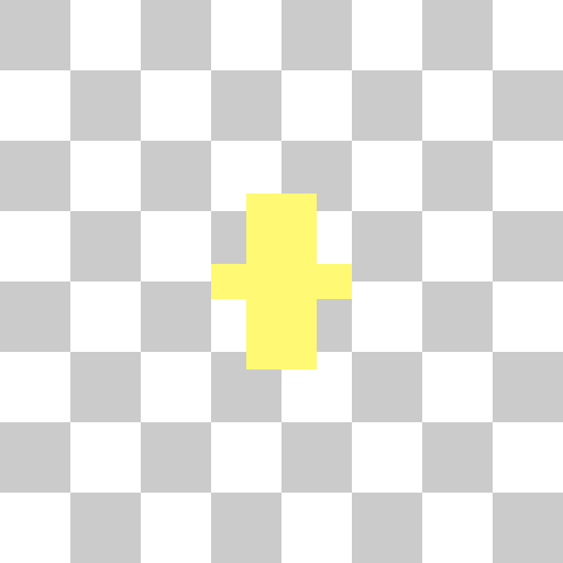 Hasil penggabungan antara GIF dengan background checkerboard